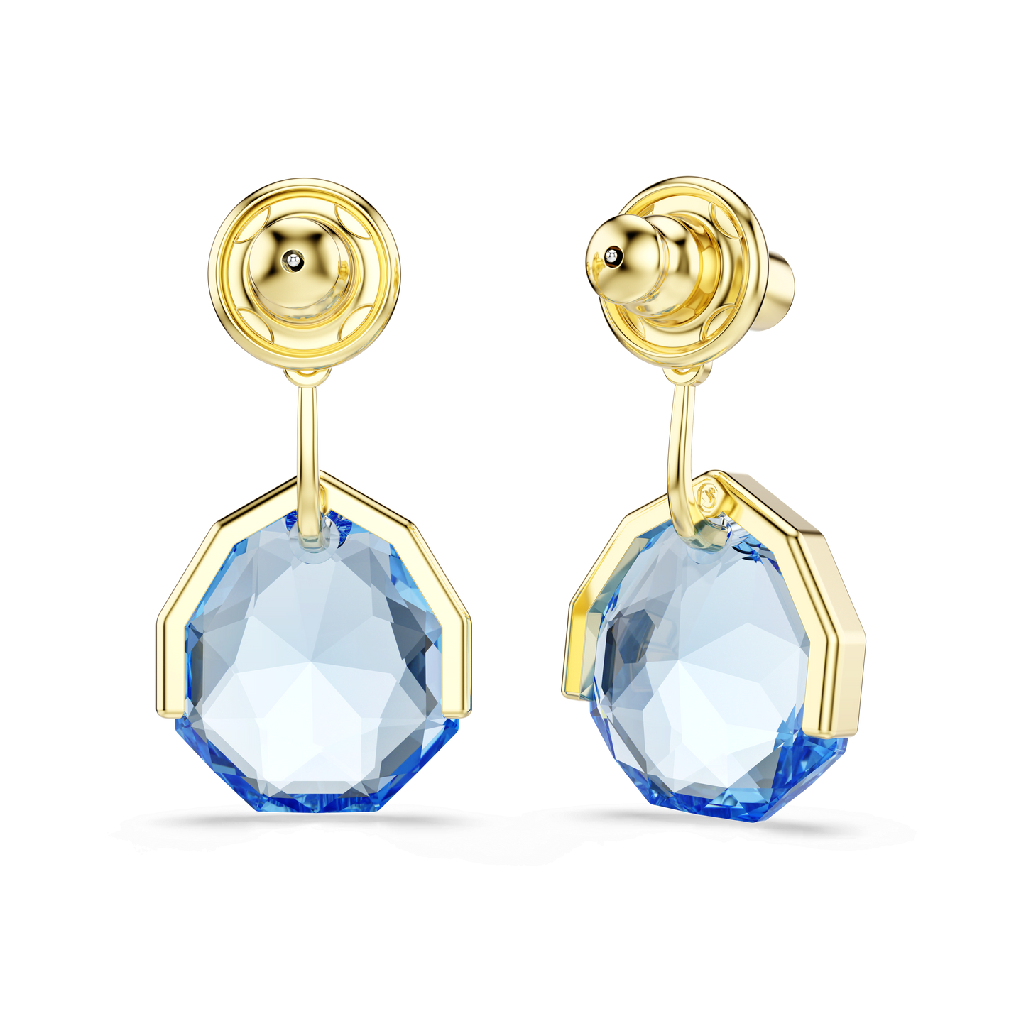 Gema earring jackets, Blue, Gold-tone plated 5737449