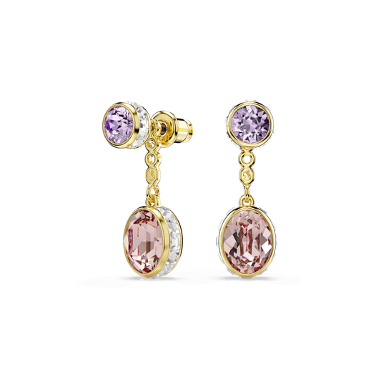 Chroma drop earrings, Mixed cuts, Multicolored, Gold-tone plated 5738478