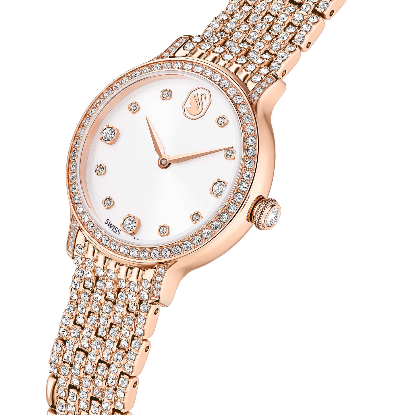 Imber oval watch, Swiss Made, Metal bracelet, Gold tone, Rose gold-tone finish 5741227