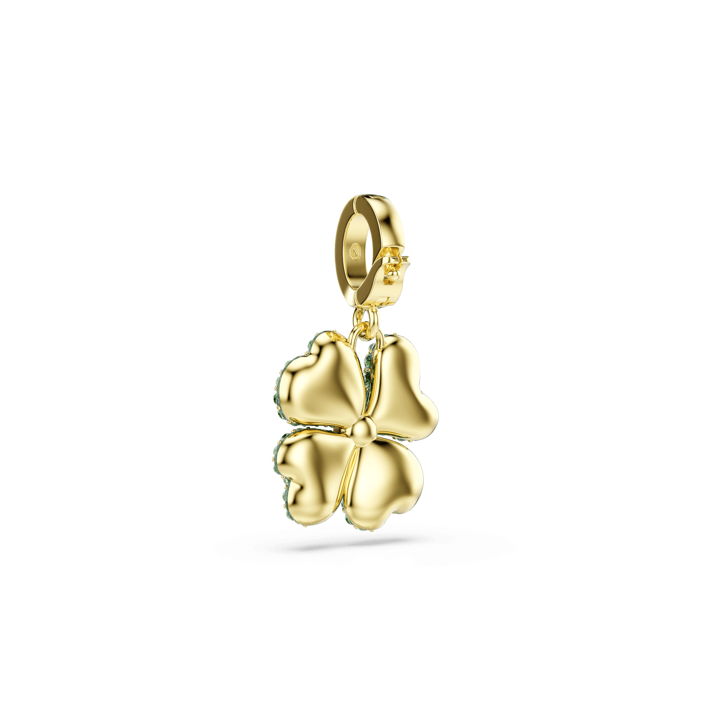 Idyllia charm, Clover, Green, Gold-tone plated 5743130