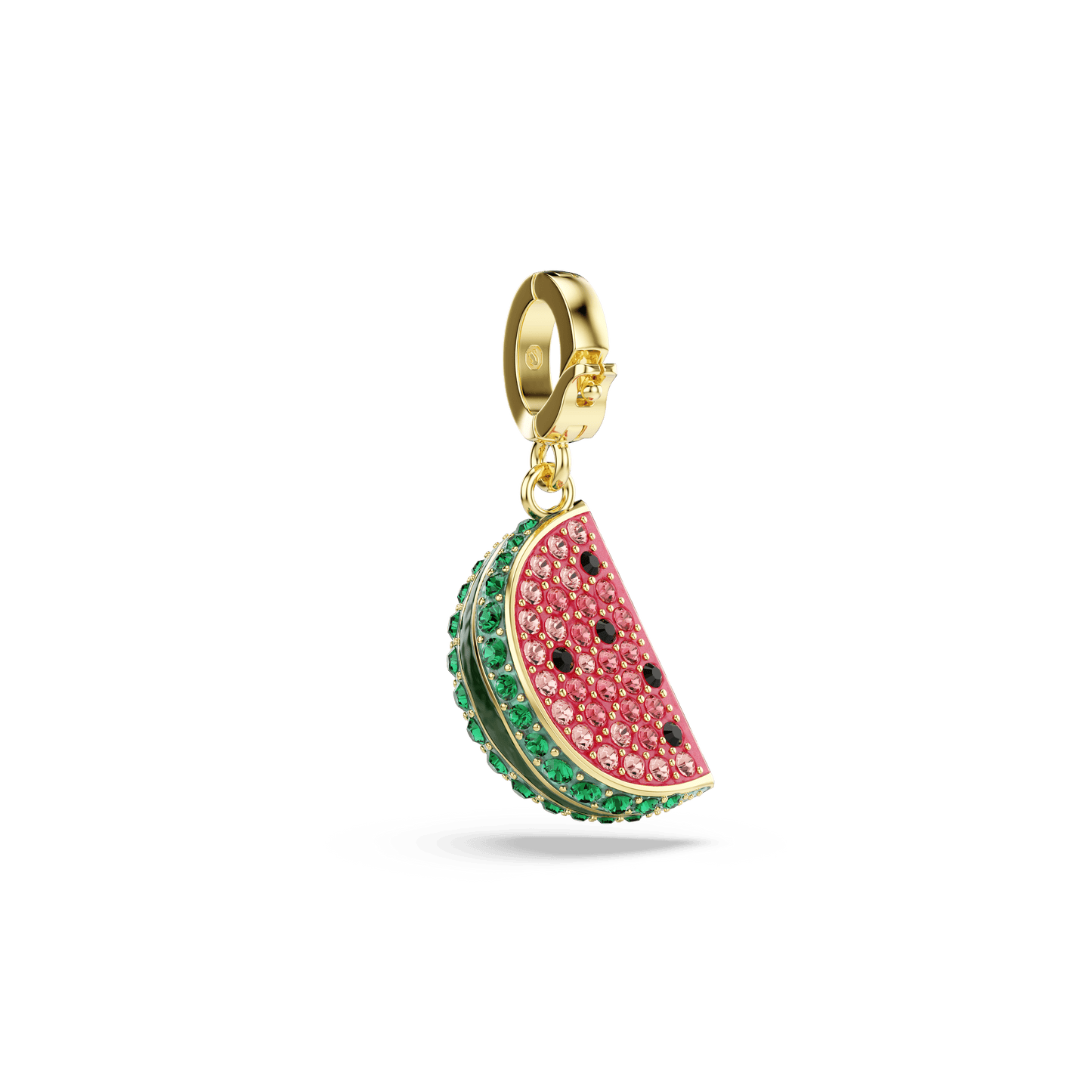 Idyllia charm, Mixed cuts, Watermelon, Multicolored, Gold-tone plated 5743134