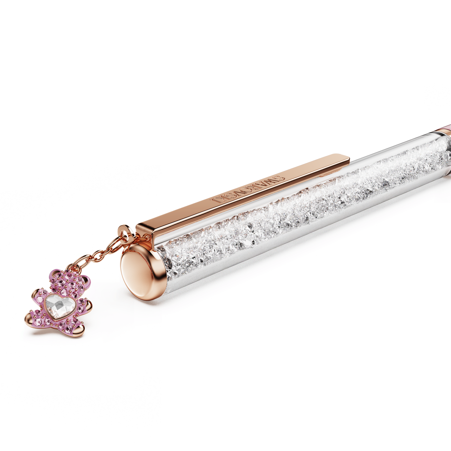 Crystalline ballpoint pen, Teddy, Pink, Pink lacquered, Rose gold-tone plated 5744955