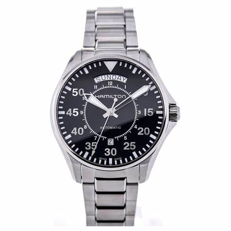 Khaki Aviation Pilot Day Date Auto H64615135
