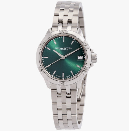 Raymond Weil Tango Quartz Green Dial Ladies Watch 5960-ST-52051