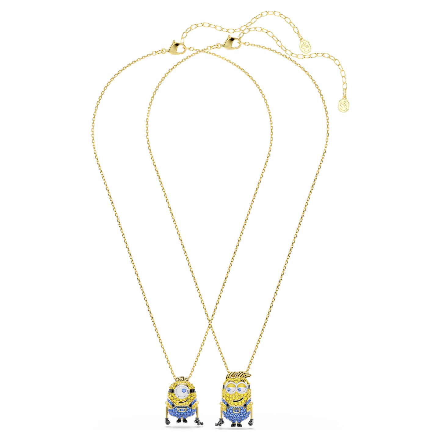 Minions James and Henry set, Pavé, Multicolored, Gold-tone plated 5751614
