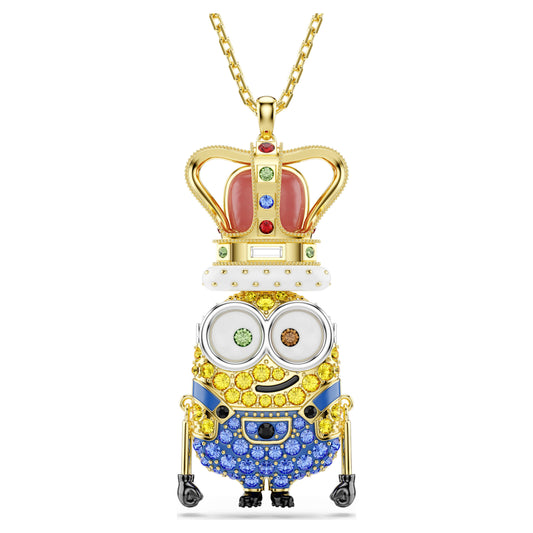 Minions King Bob pendant, Pavé, Multicolored, Gold-tone plated 5743385