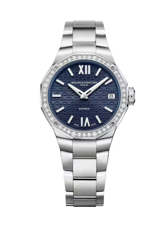 Riviera Quartz Watch, Date display, Diamond-set 10765