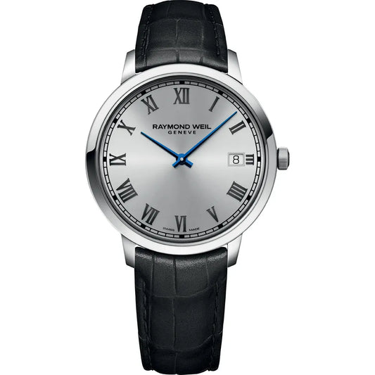 raymond-weil-toccata-mens-quartz-silver-dial-leather-strap-watch-42mm-5585-stc-00659