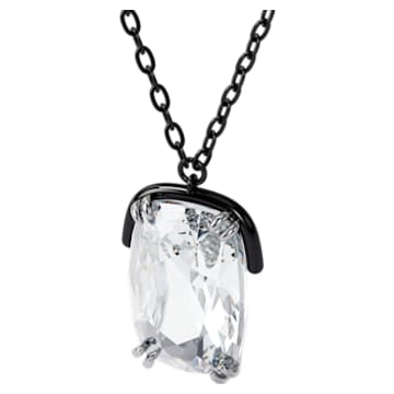 Harmonia pendant, Oversized crystals, White, Mixed metal finish