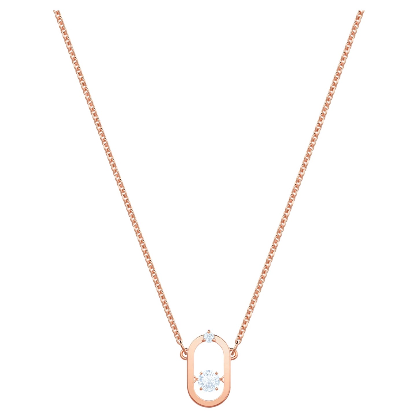 North Necklace, White, Rose-gold tone plated 5468084