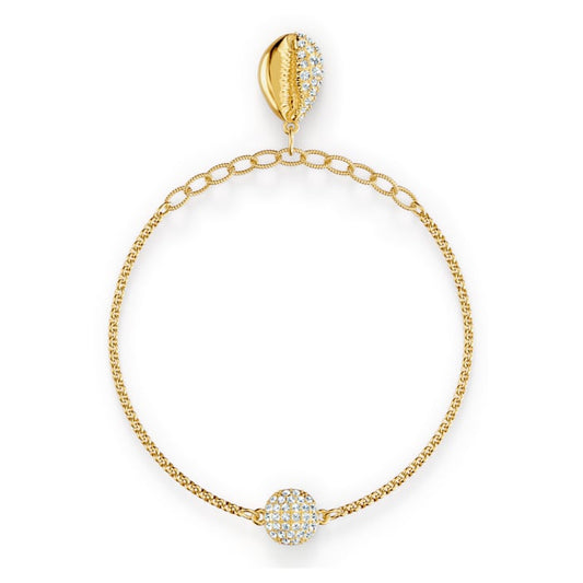 SWAROVSKI Authentic Remix Strand Shell Gold Plated Bracelet Medium 5521347
