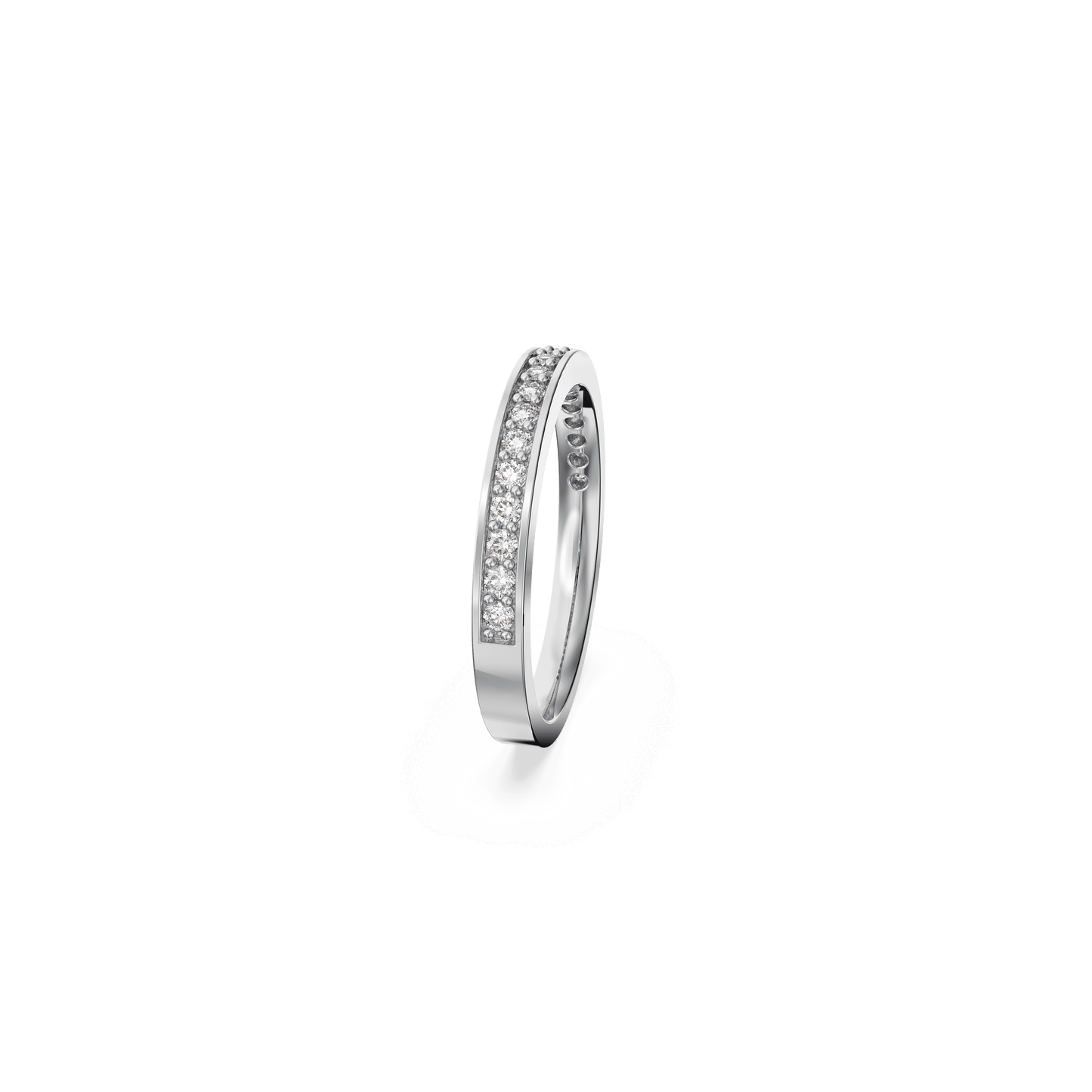 Matrix ring, White, Rhodium plated 1121069