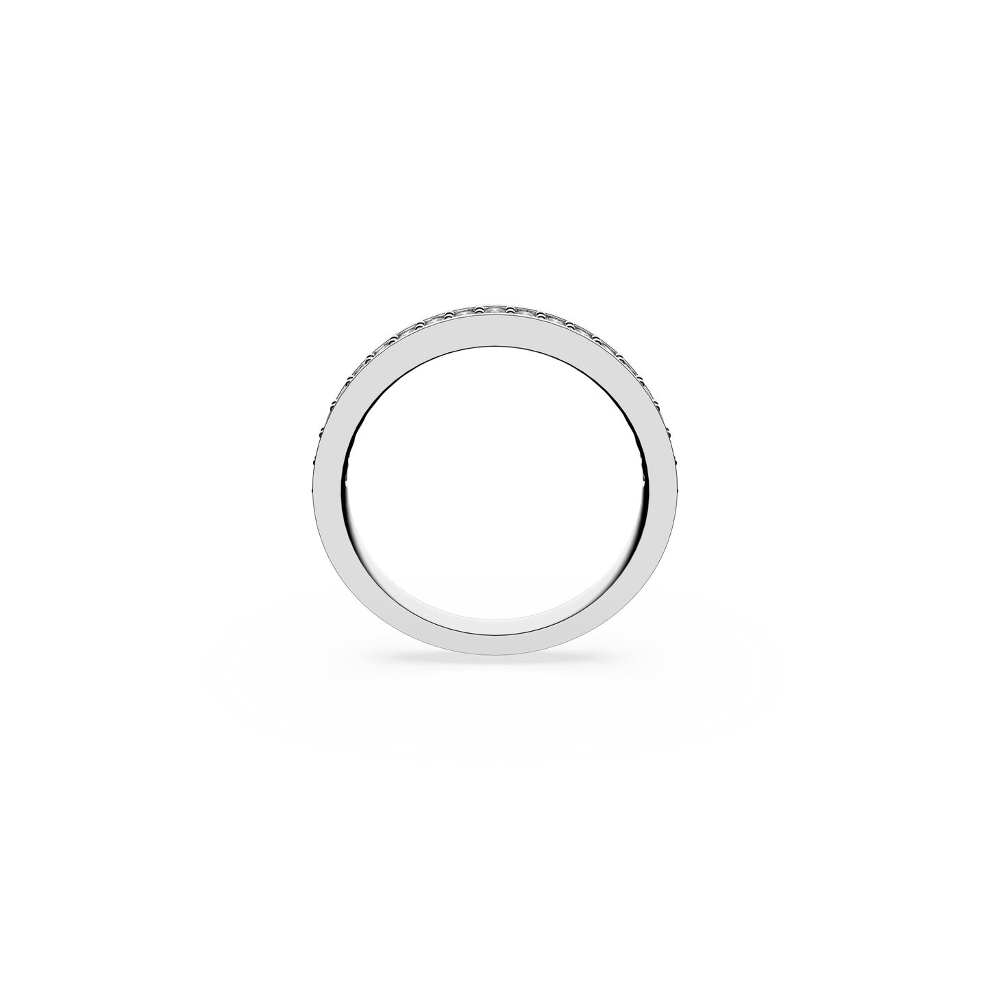 Matrix ring, White, Rhodium plated 1121069