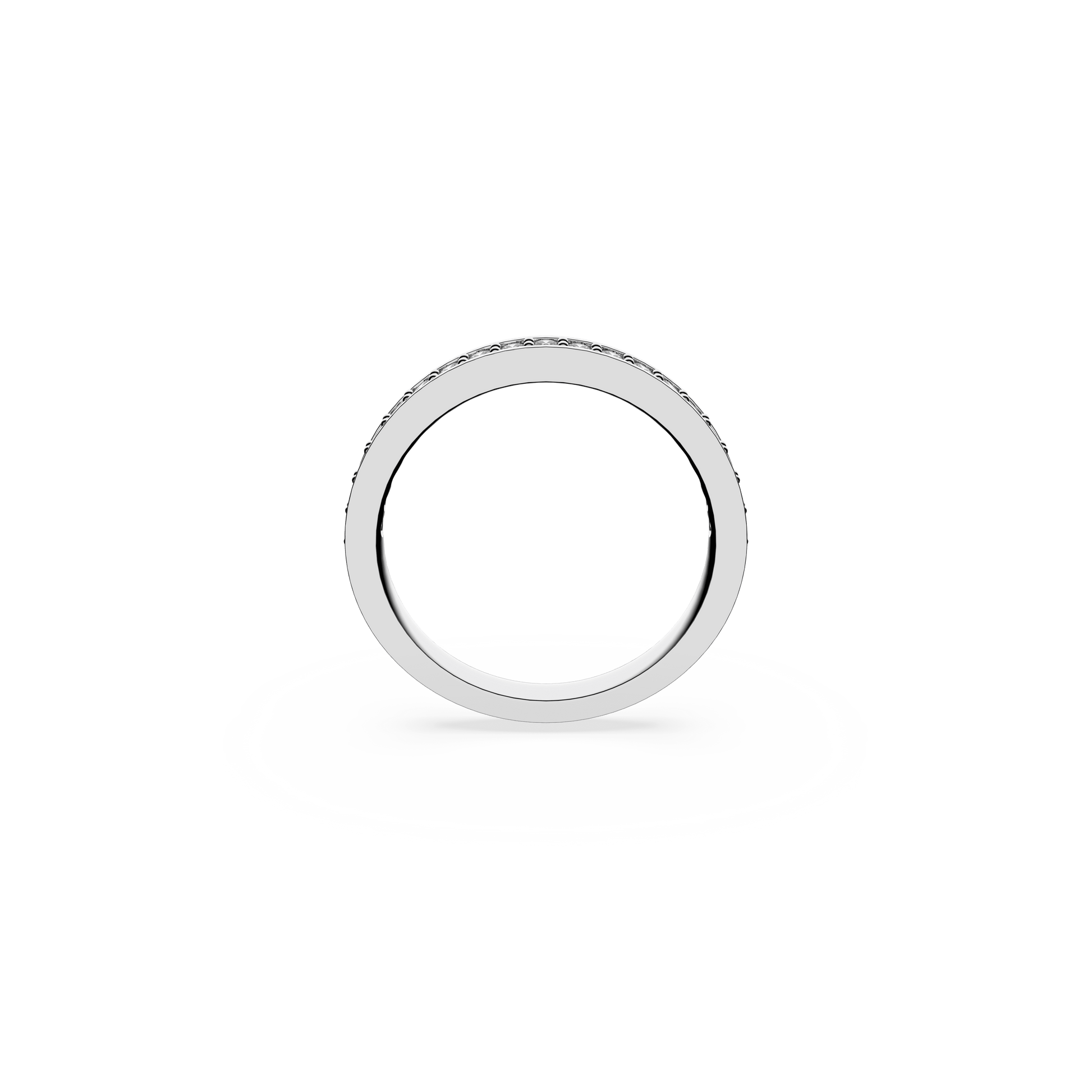 Matrix ring, White, Rhodium plated 1121069