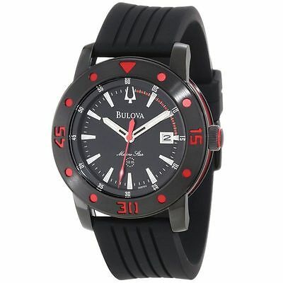 98B164 Marine Star Black Dial Black Silicone