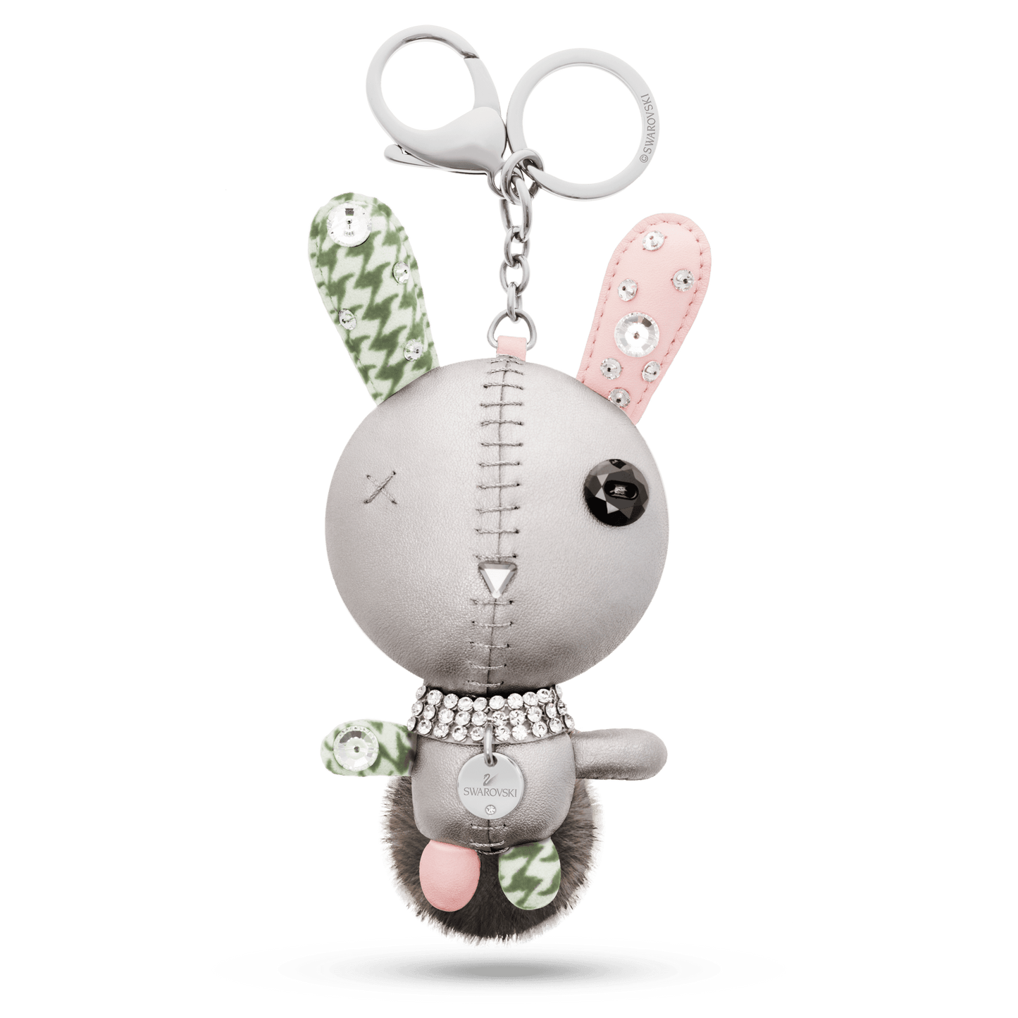 Mathilde bag charm, Rabbit, Gray, Stainless steel 5020921