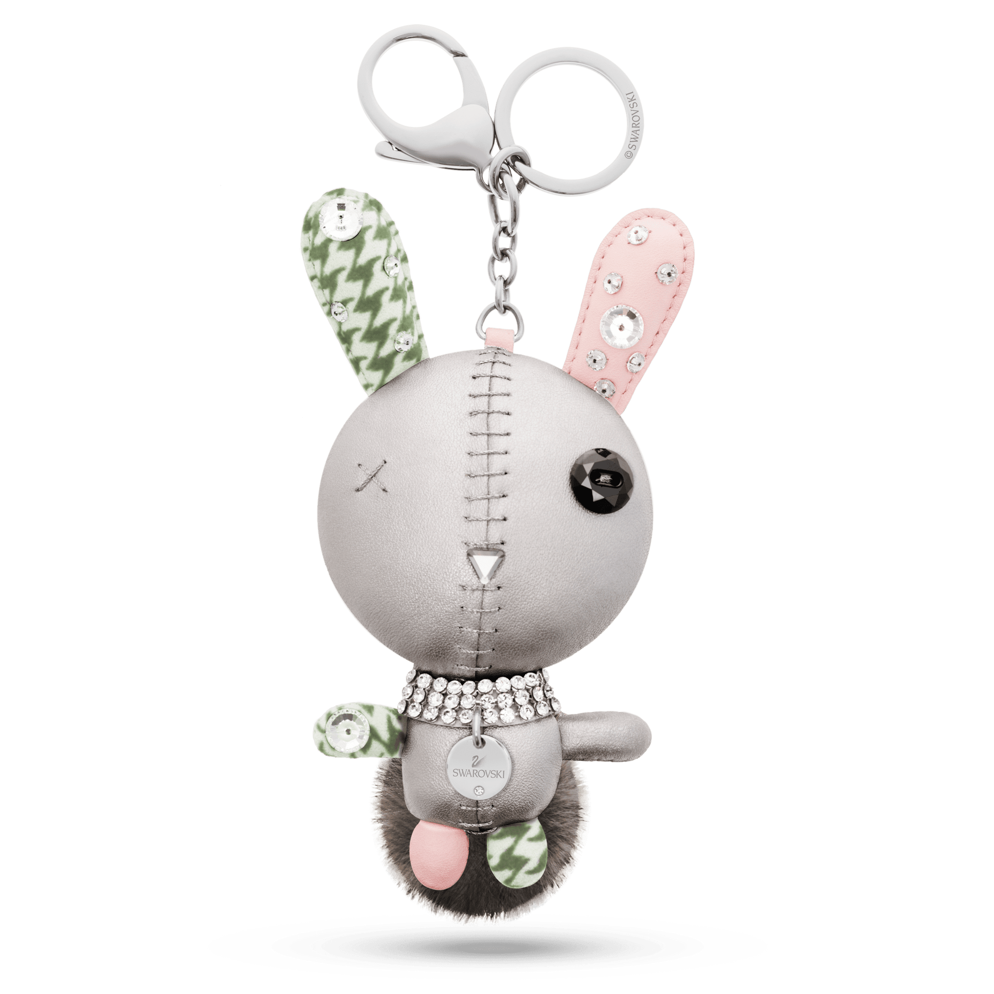 Mathilde bag charm, Rabbit, Gray, Stainless steel 5020921