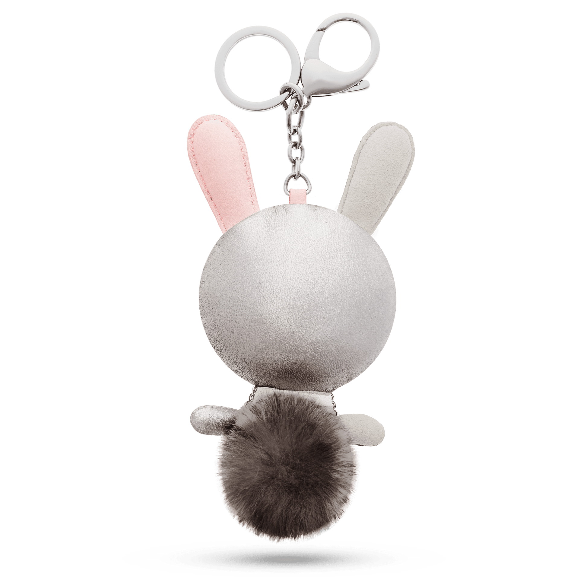 Mathilde bag charm, Rabbit, Gray, Stainless steel 5020921