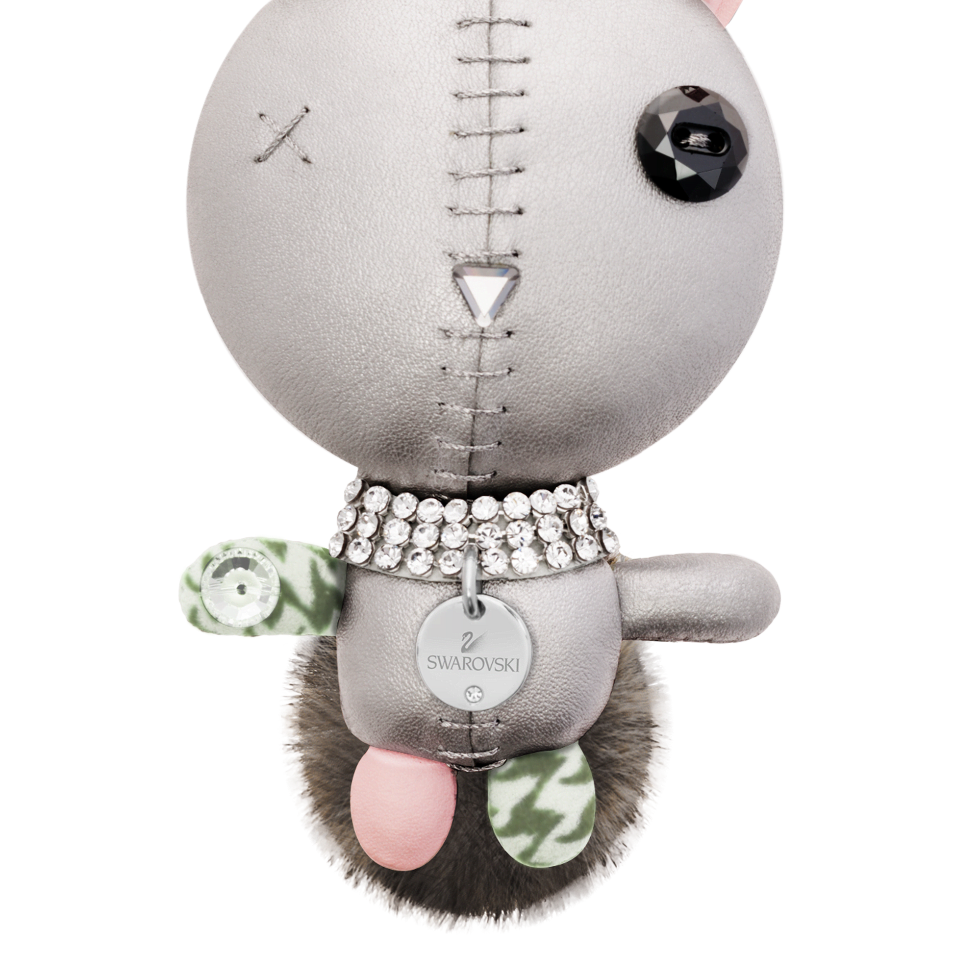 Mathilde bag charm, Rabbit, Gray, Stainless steel 5020921
