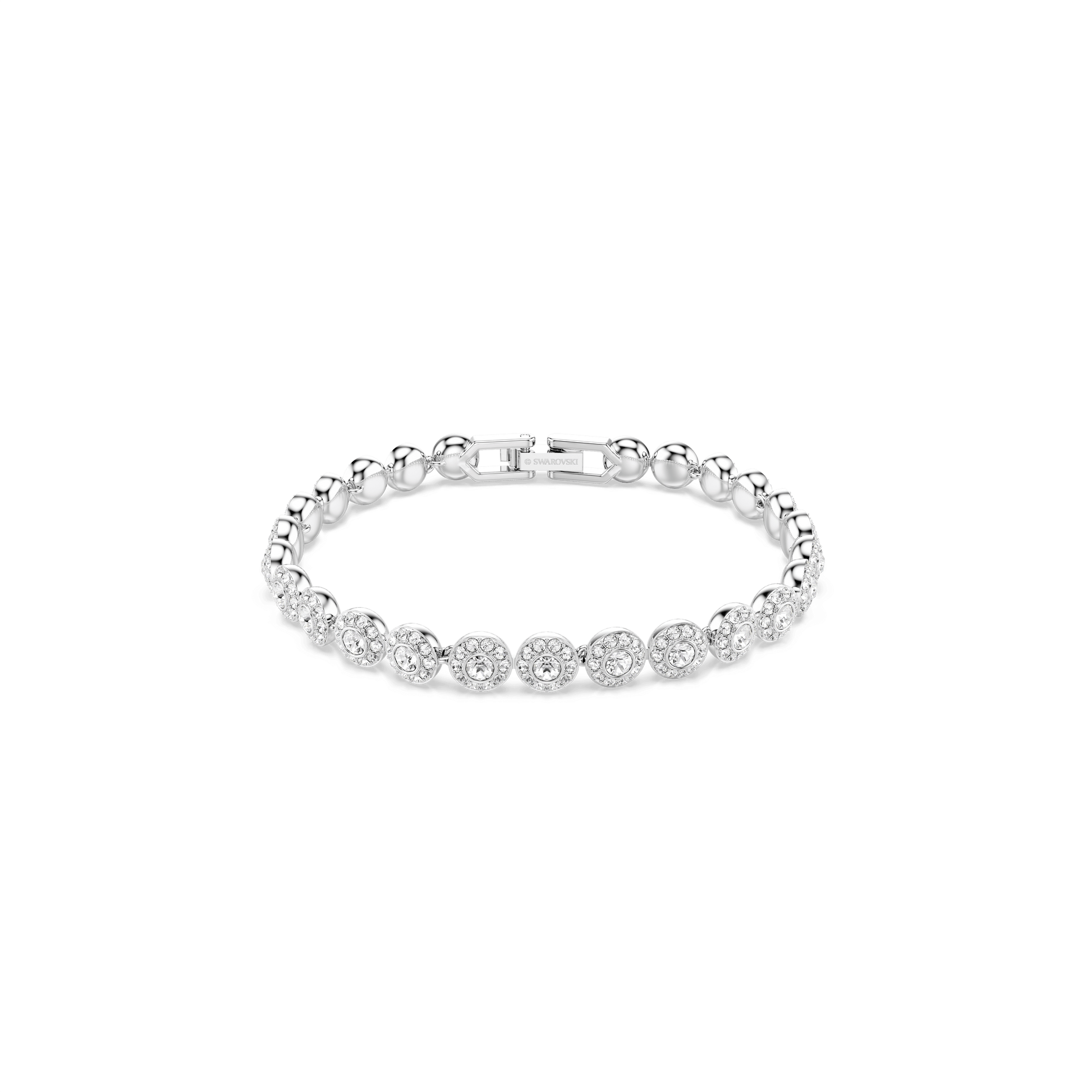 Una Angelic bracelet, Round cut, White, Rhodium plated 5071173