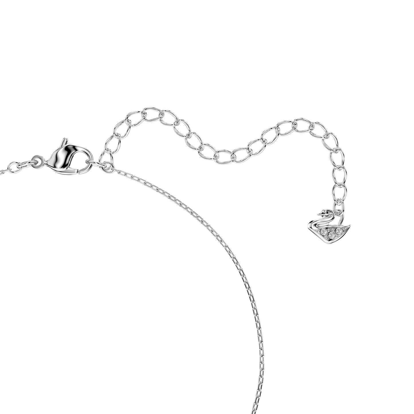 Una necklace, Round cut, Blue, Rhodium plated 5279425