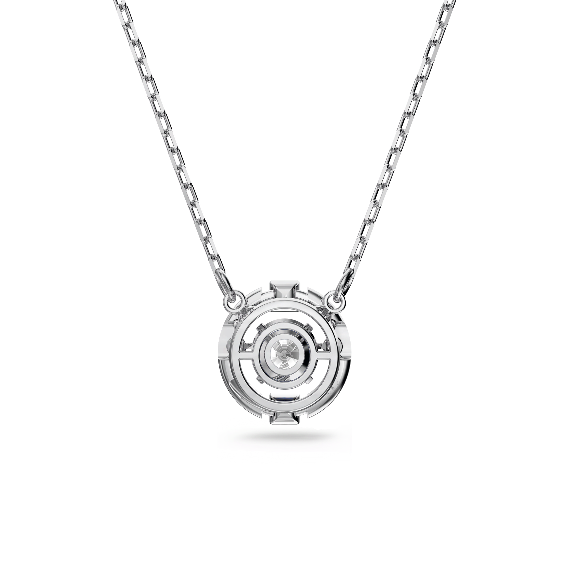 Una necklace, Round cut, White, Rhodium plated 5286137