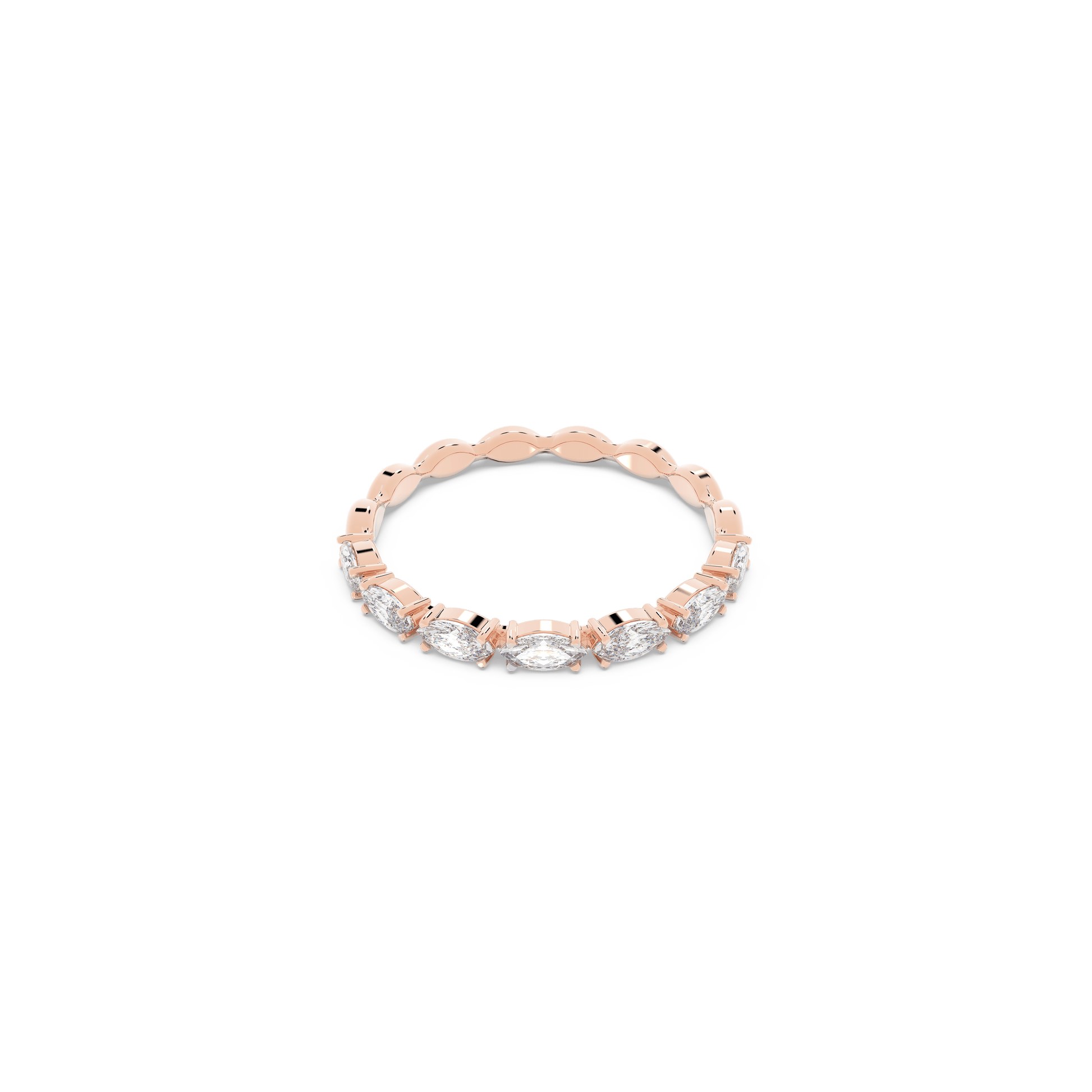 Matrix Vittore ring, Marquise cut, White, Rose gold-tone plated 5366576
