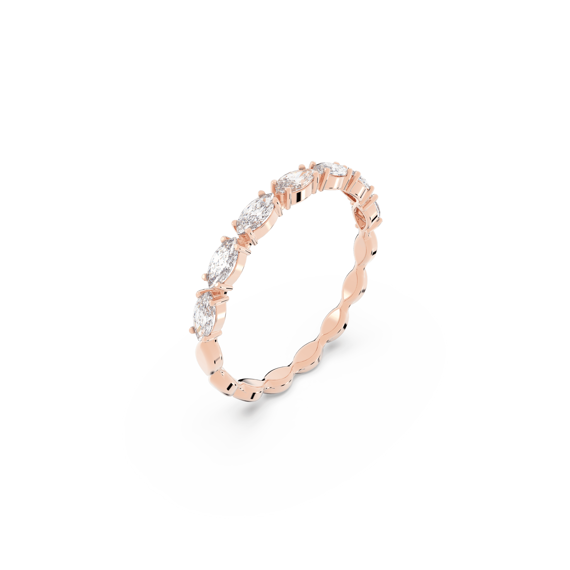 Matrix Vittore ring, Marquise cut, White, Rose gold-tone plated 5366576