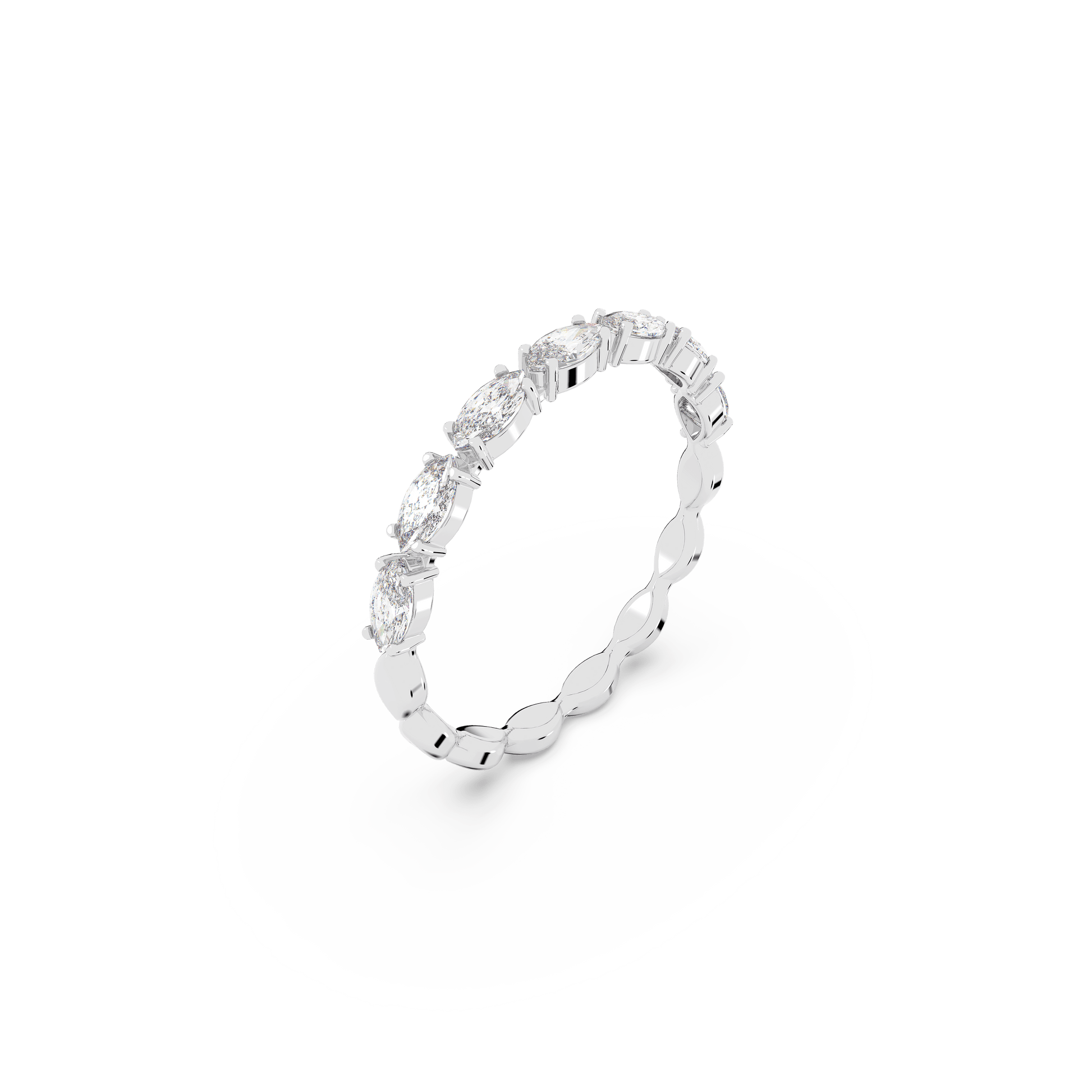 Matrix Vittore ring, Marquise cut, White, Rhodium plated 5366577