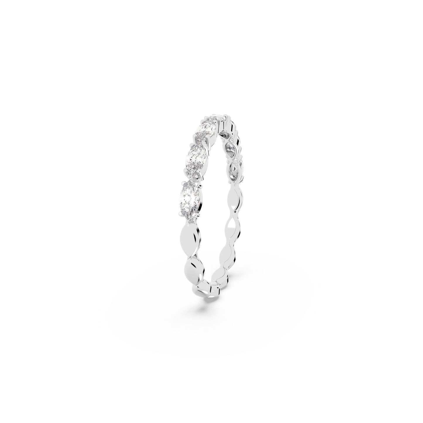 Matrix Vittore ring, Marquise cut, White, Rhodium plated 5366577