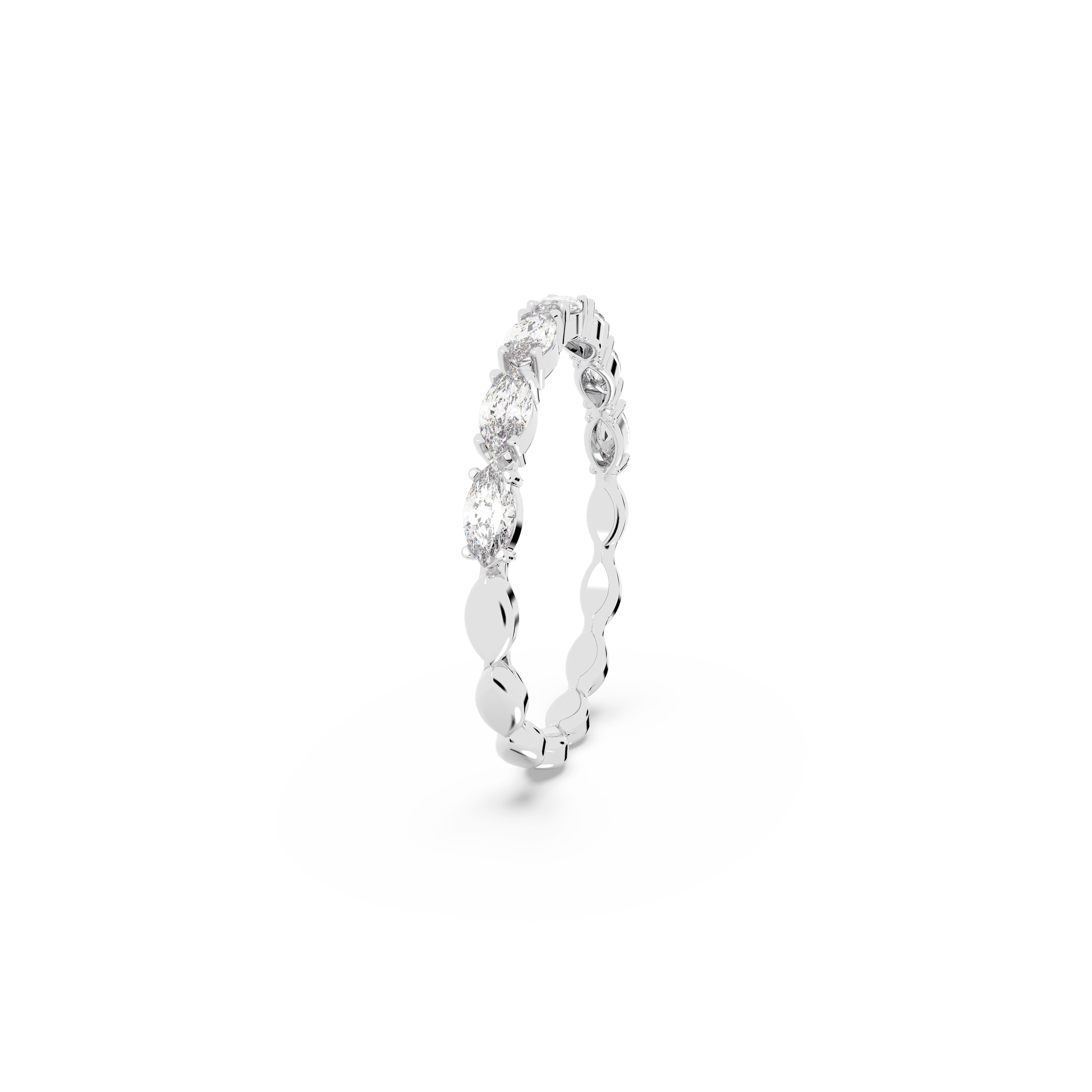 Matrix Vittore ring, Marquise cut, White, Rhodium plated 5366577