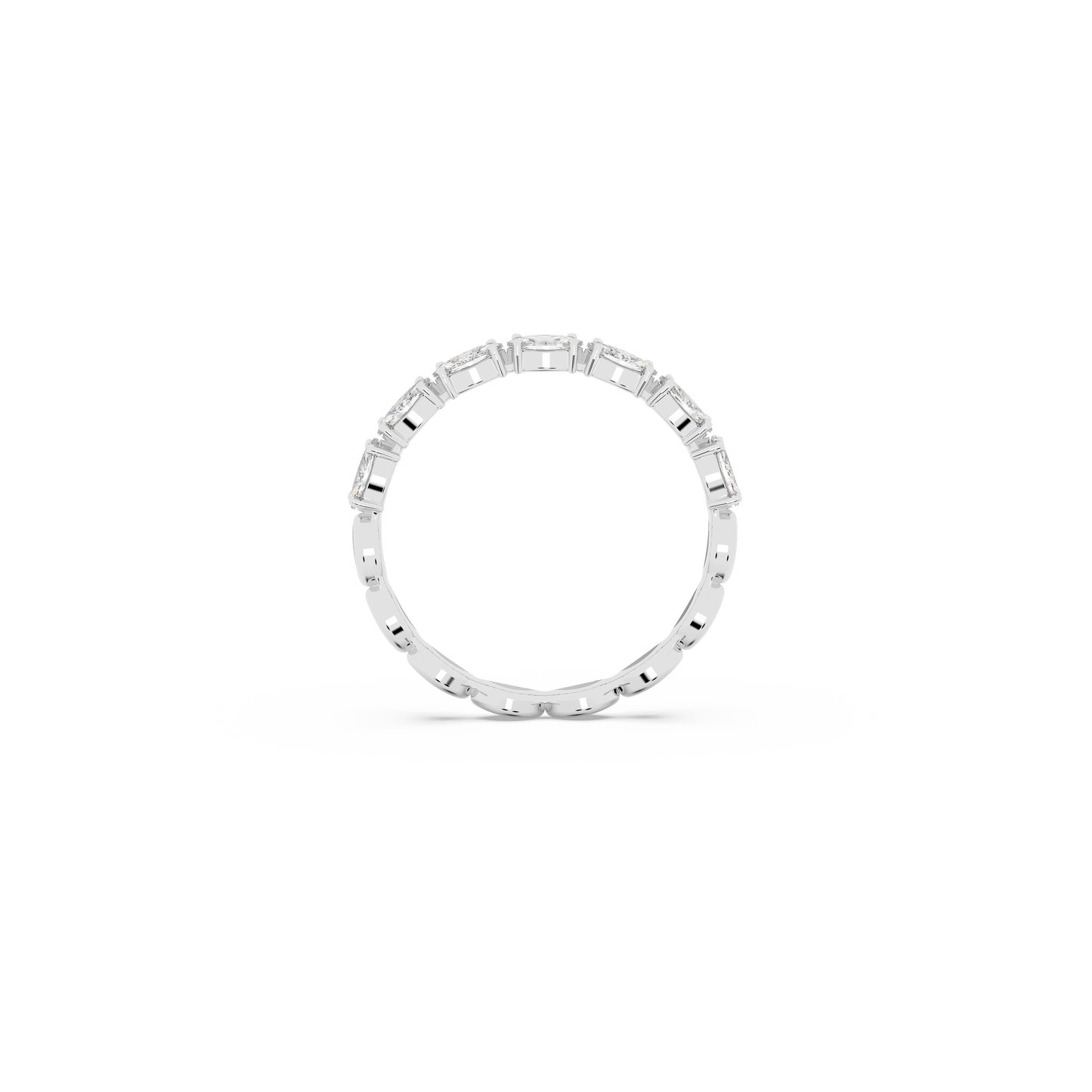 Matrix Vittore ring, Marquise cut, White, Rhodium plated 5366577