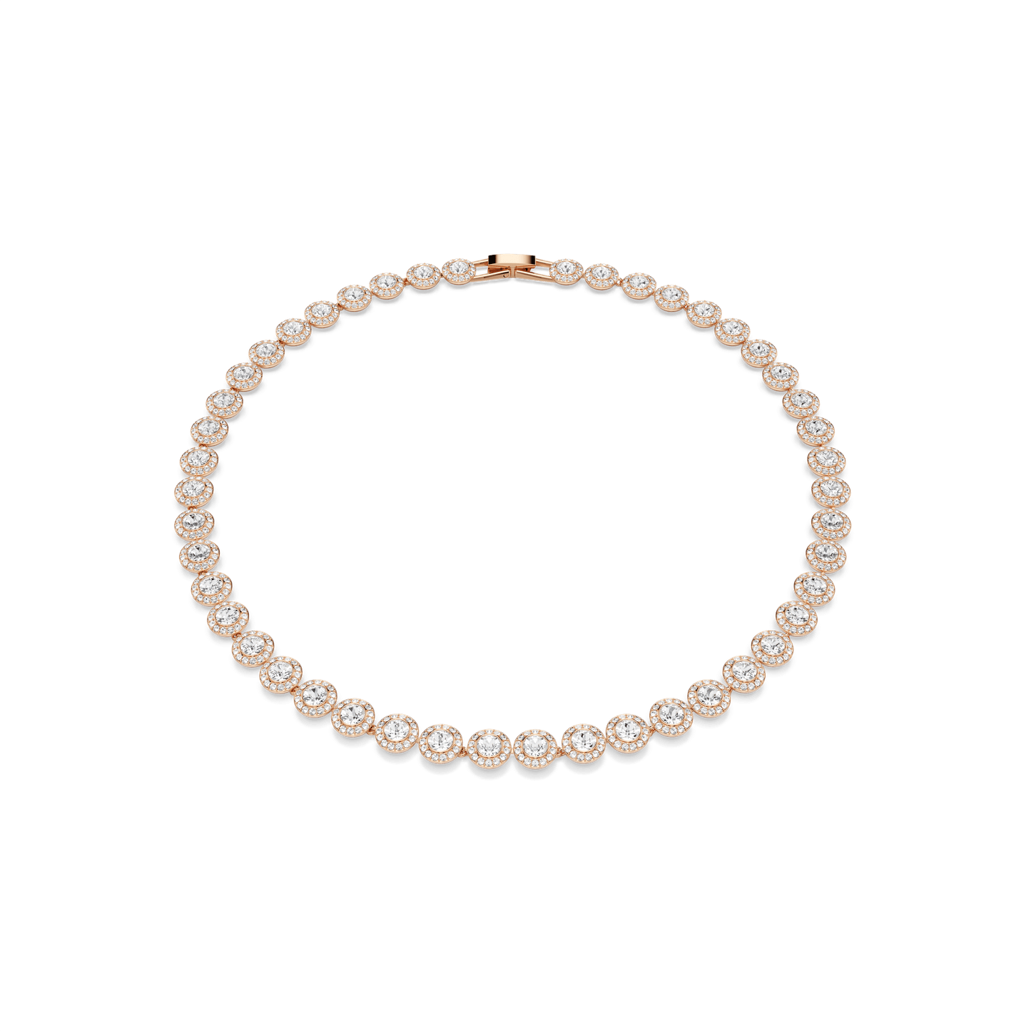 Una Angelic necklace, Round cut, Medium, White, Rose gold-tone plated 5367845