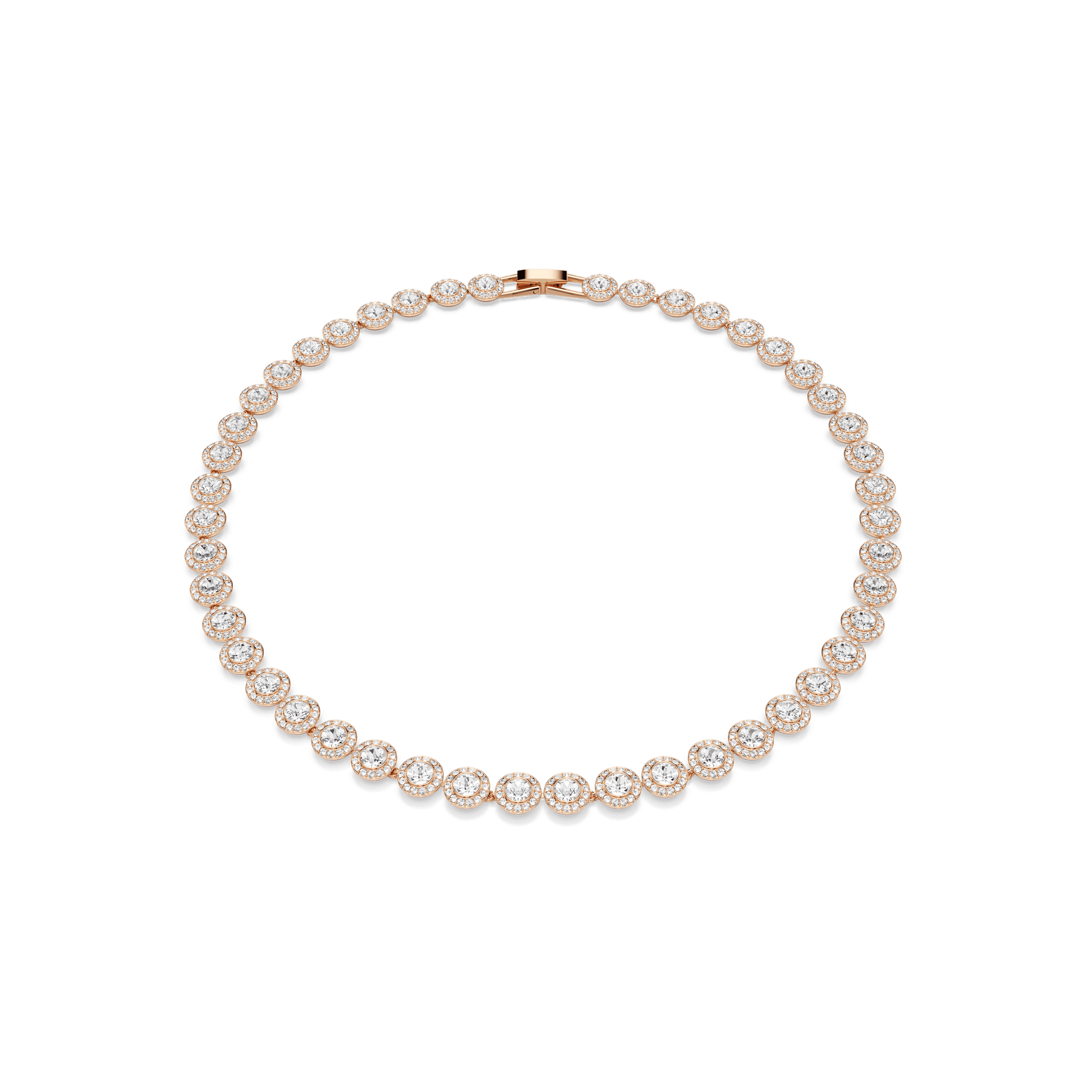 Una Angelic necklace, Round cut, Medium, White, Rose gold-tone plated 5367845