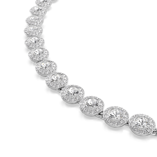 Una Angelic set, Set (3), Round cut, White, Rhodium plated 5367853