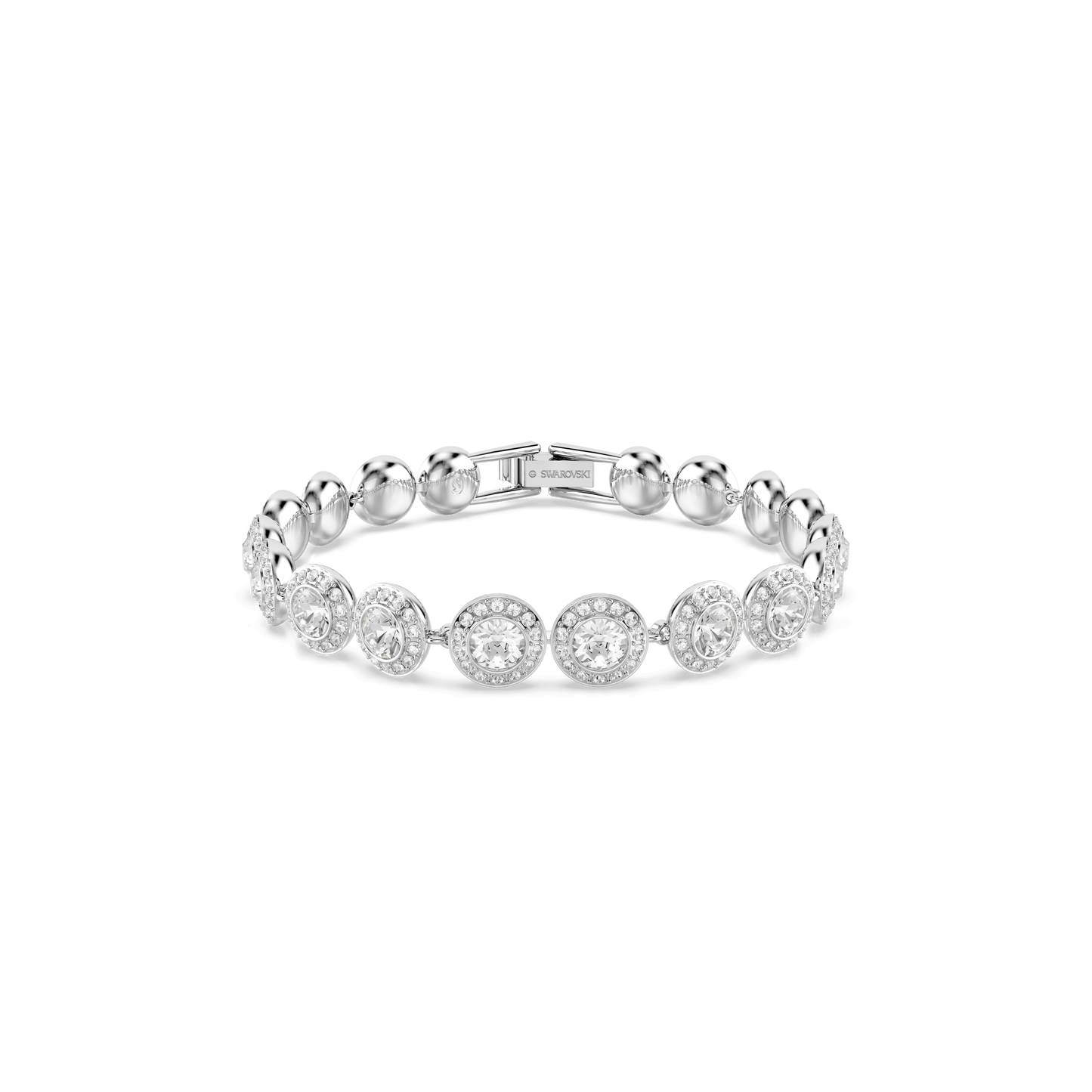 Una Angelic set, Set (3), Round cut, White, Rhodium plated 5367853