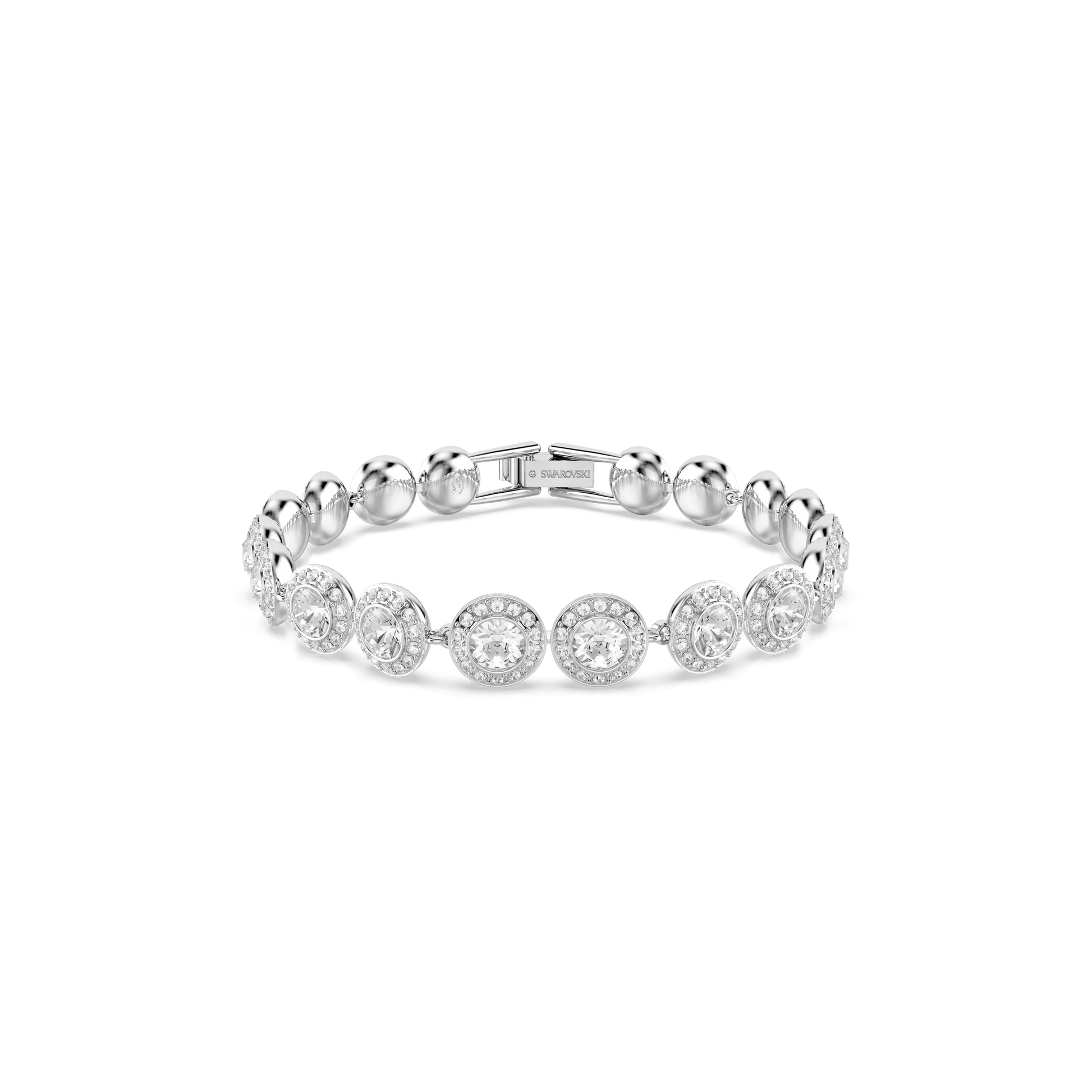 Una Angelic set, Set (3), Round cut, White, Rhodium plated 5367853