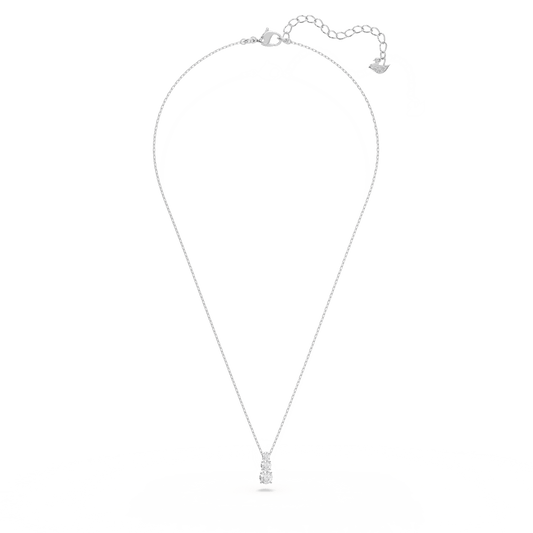 Stilla Attract pendant, Round cut, White, Rhodium plated 5414970