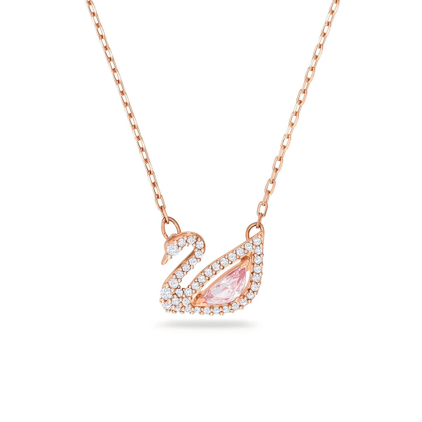 Swan pendant, Swan, Pink, Rose gold-tone plated 5469989
