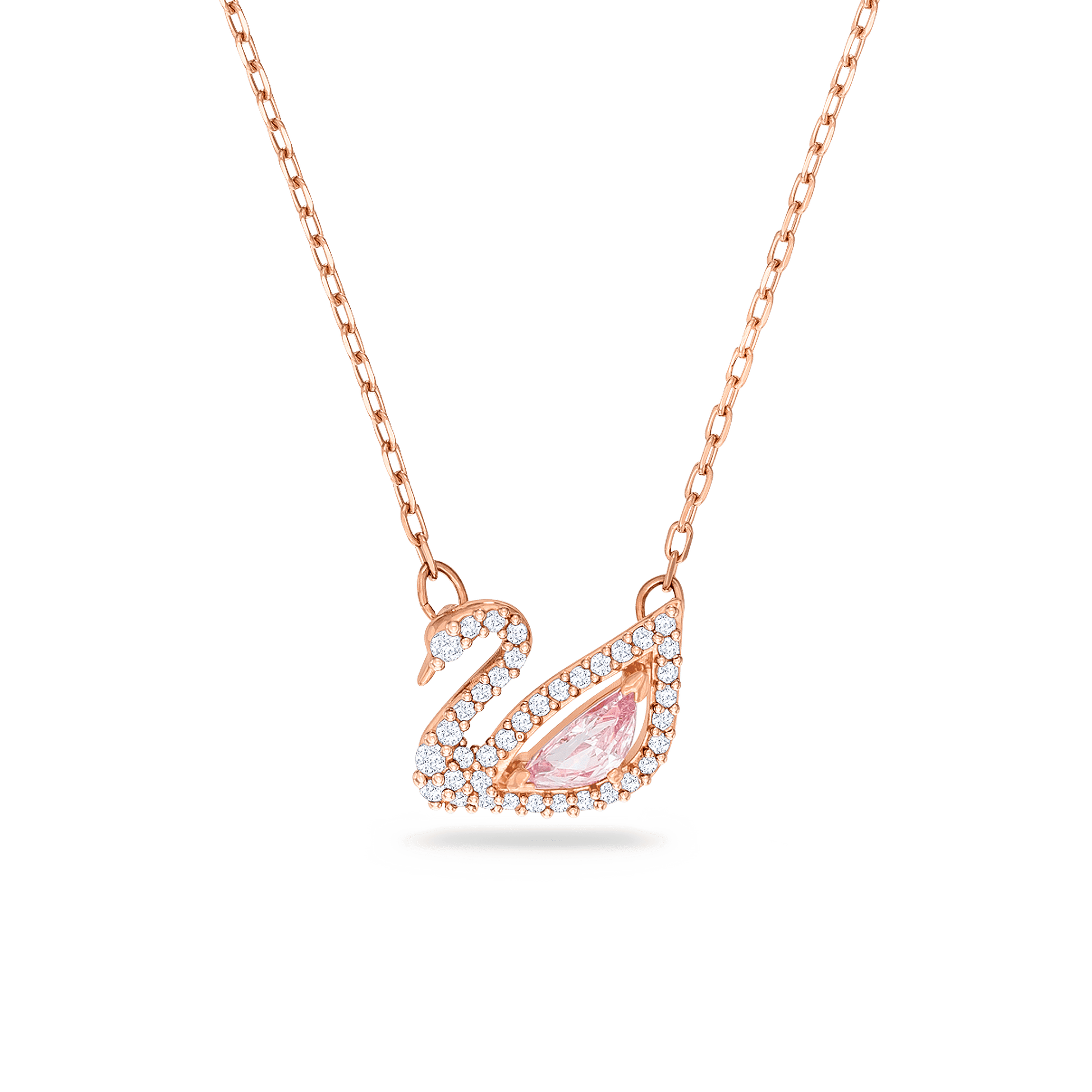 Swan pendant, Swan, Pink, Rose gold-tone plated 5469989
