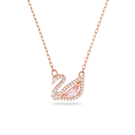 Swan pendant, Swan, Pink, Rose gold-tone plated 5469989
