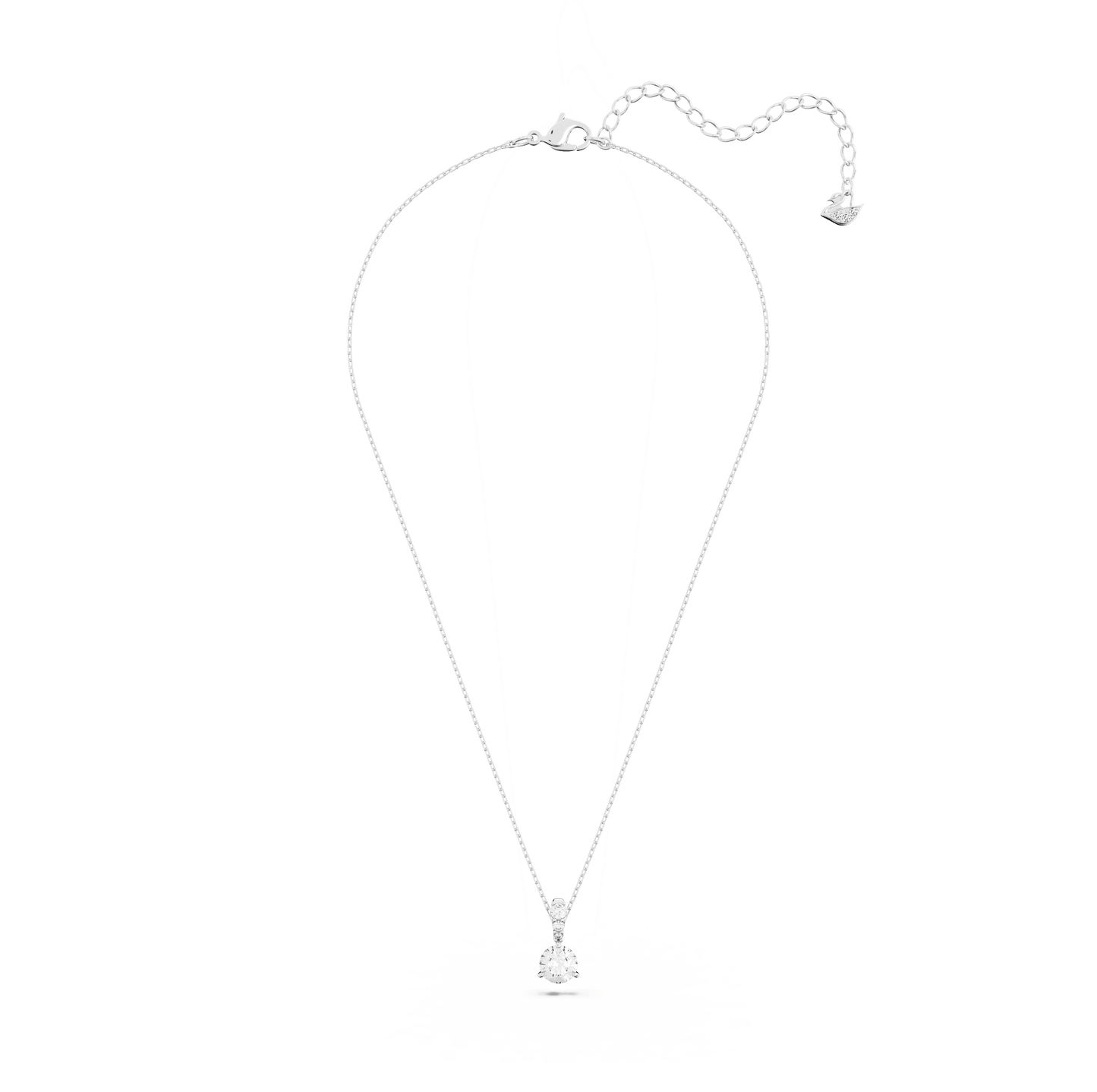 Stilla pendant, Round cut, White, Rhodium plated 5472635