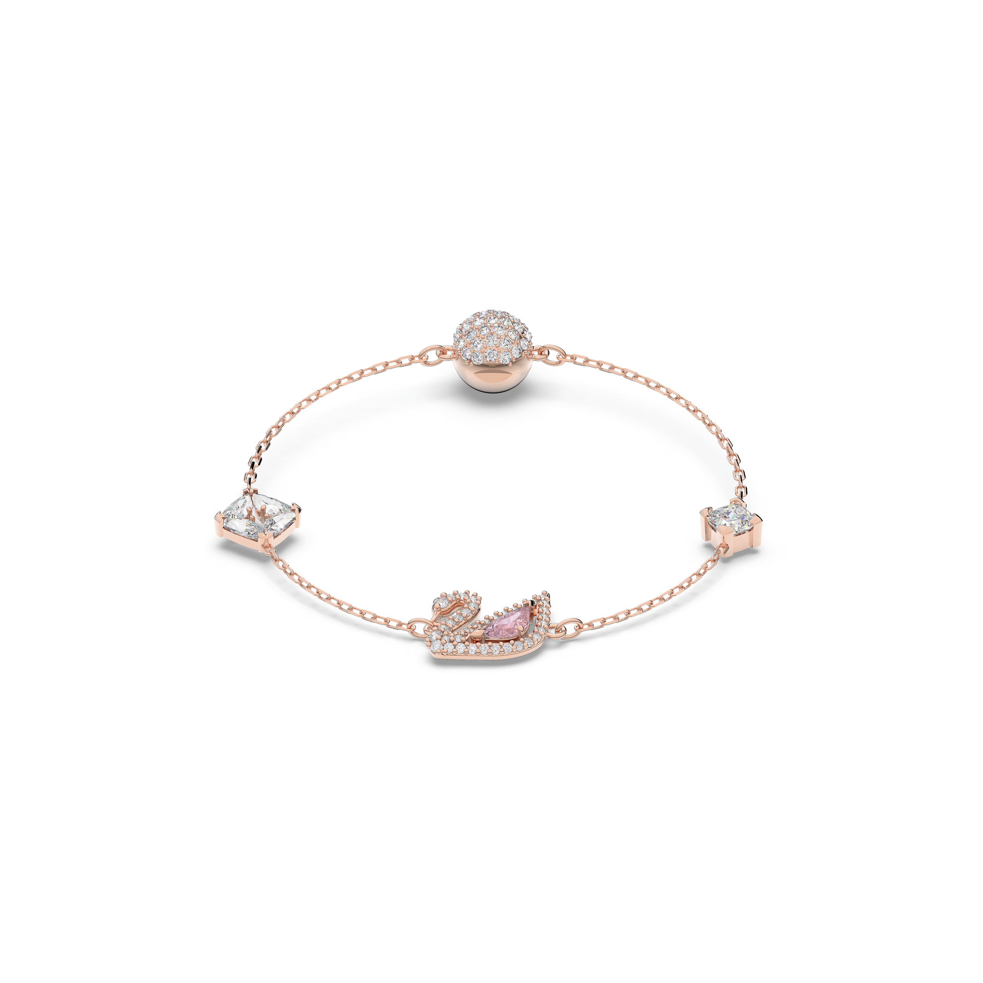 Swan bracelet, Swan, Pink, Rose gold-tone plated 5485877
