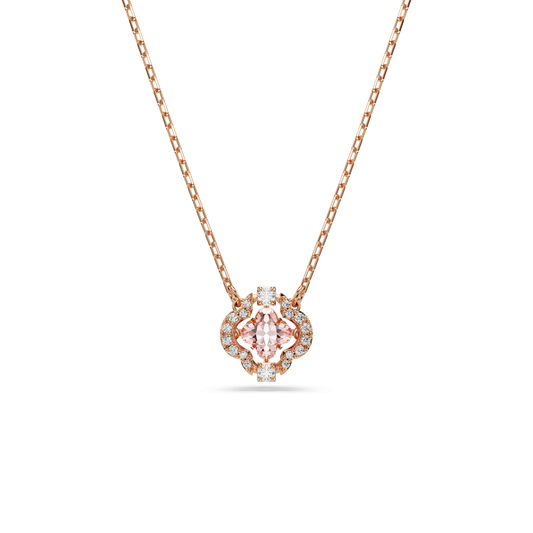 Una necklace, Clover, Pink, Rose gold-tone plated 5514488