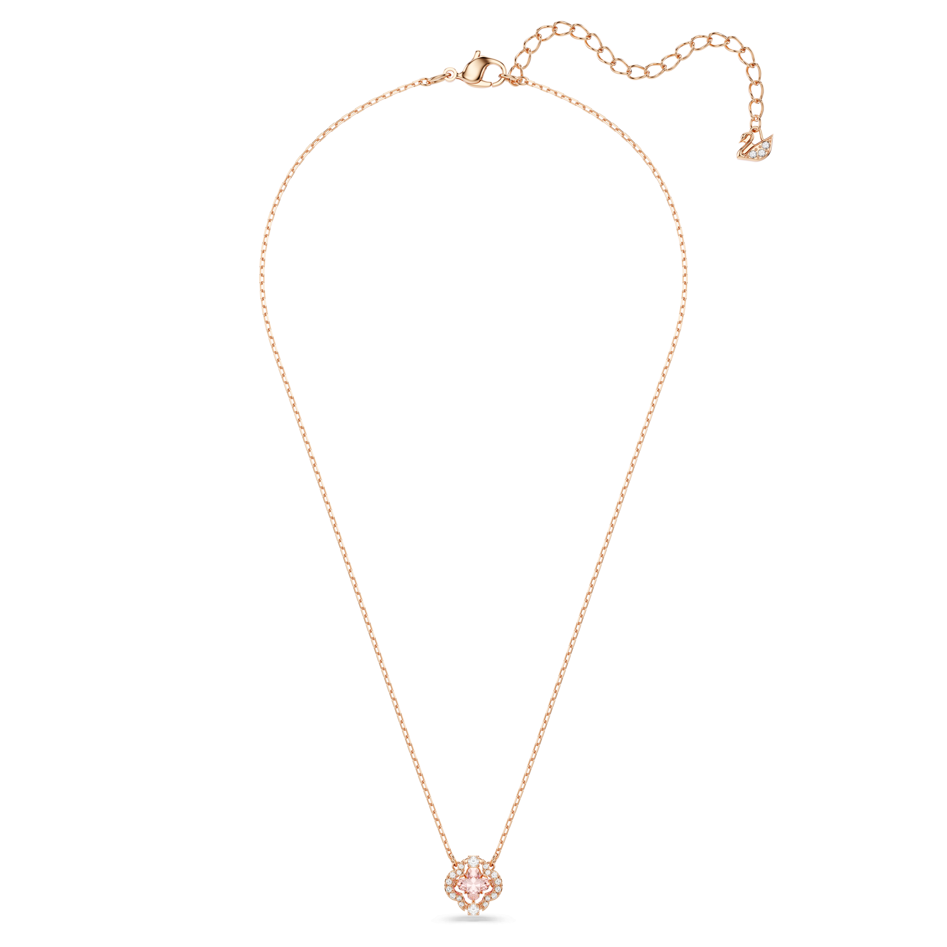 Una necklace, Clover, Pink, Rose gold-tone plated 5514488
