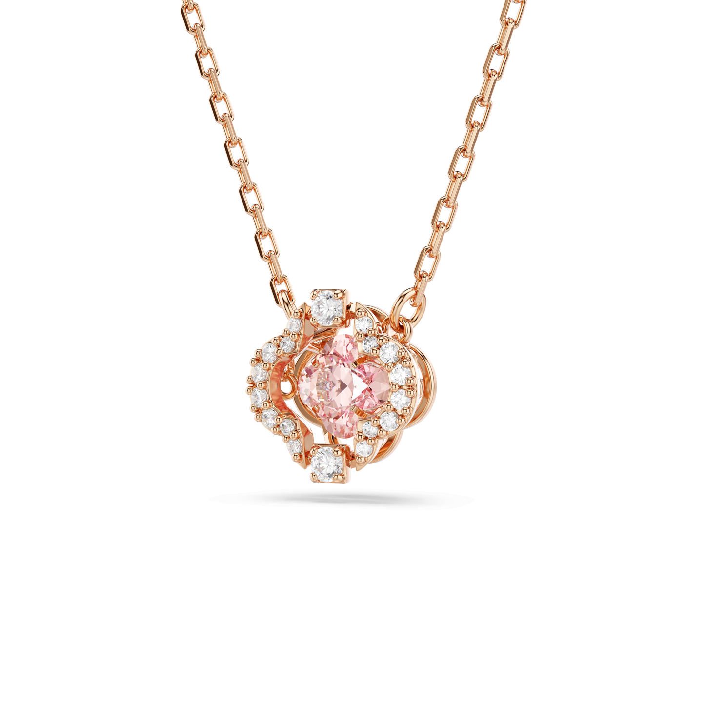 Una necklace, Clover, Pink, Rose gold-tone plated 5514488