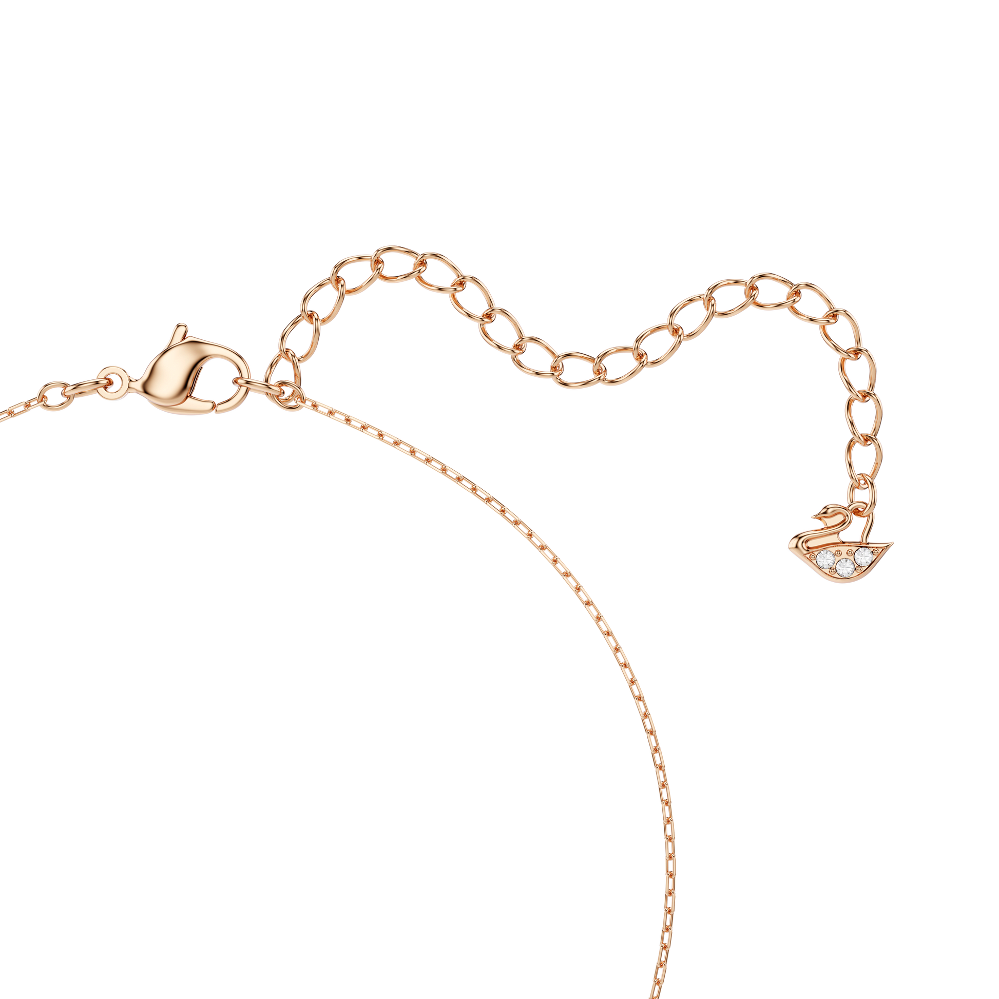 Hyperbola necklace, Infinity and heart, White, Mixed metal finish 5518865