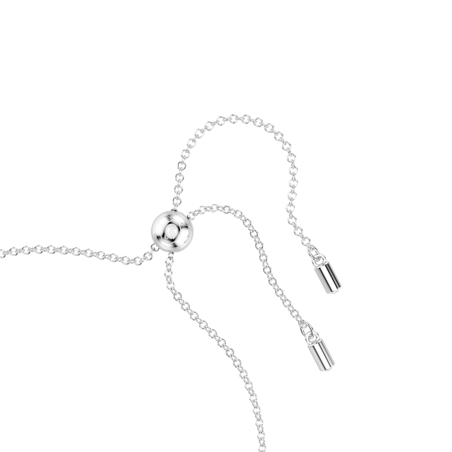Hyperbola bracelet, Infinity and heart, White, Rhodium plated 5524421
