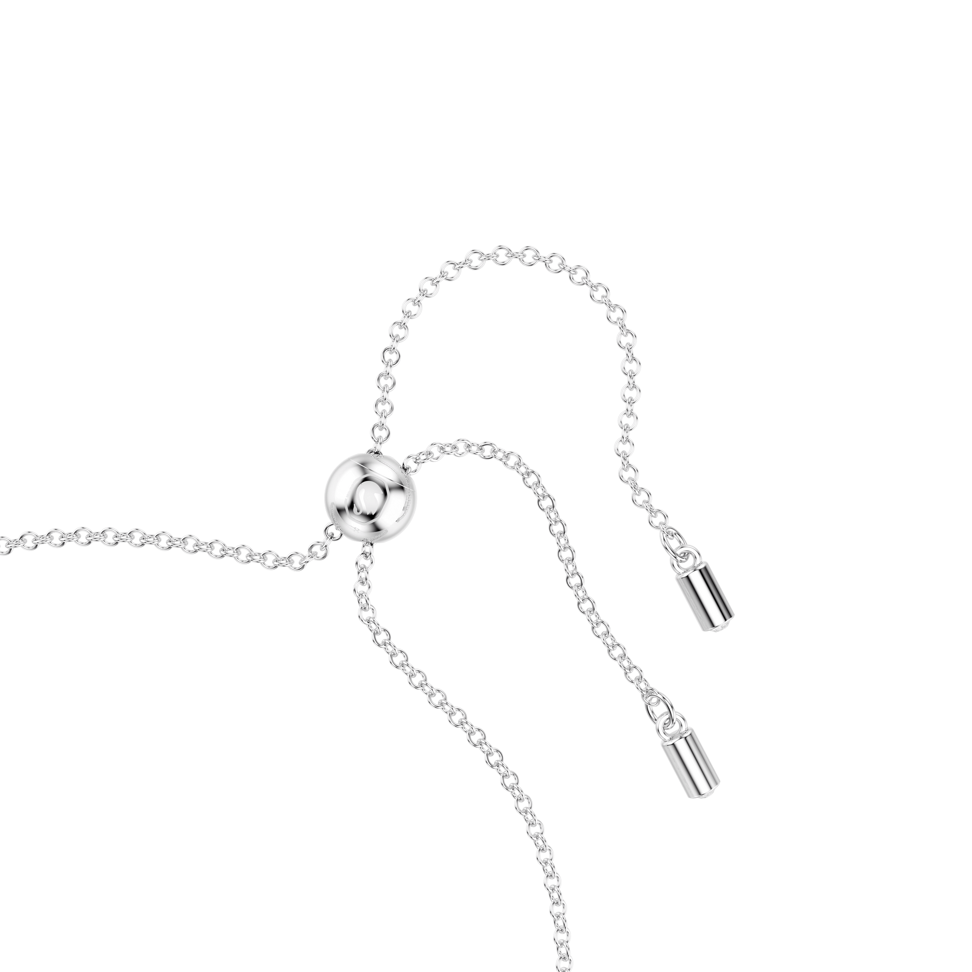 Hyperbola bracelet, Infinity and heart, White, Rhodium plated 5524421