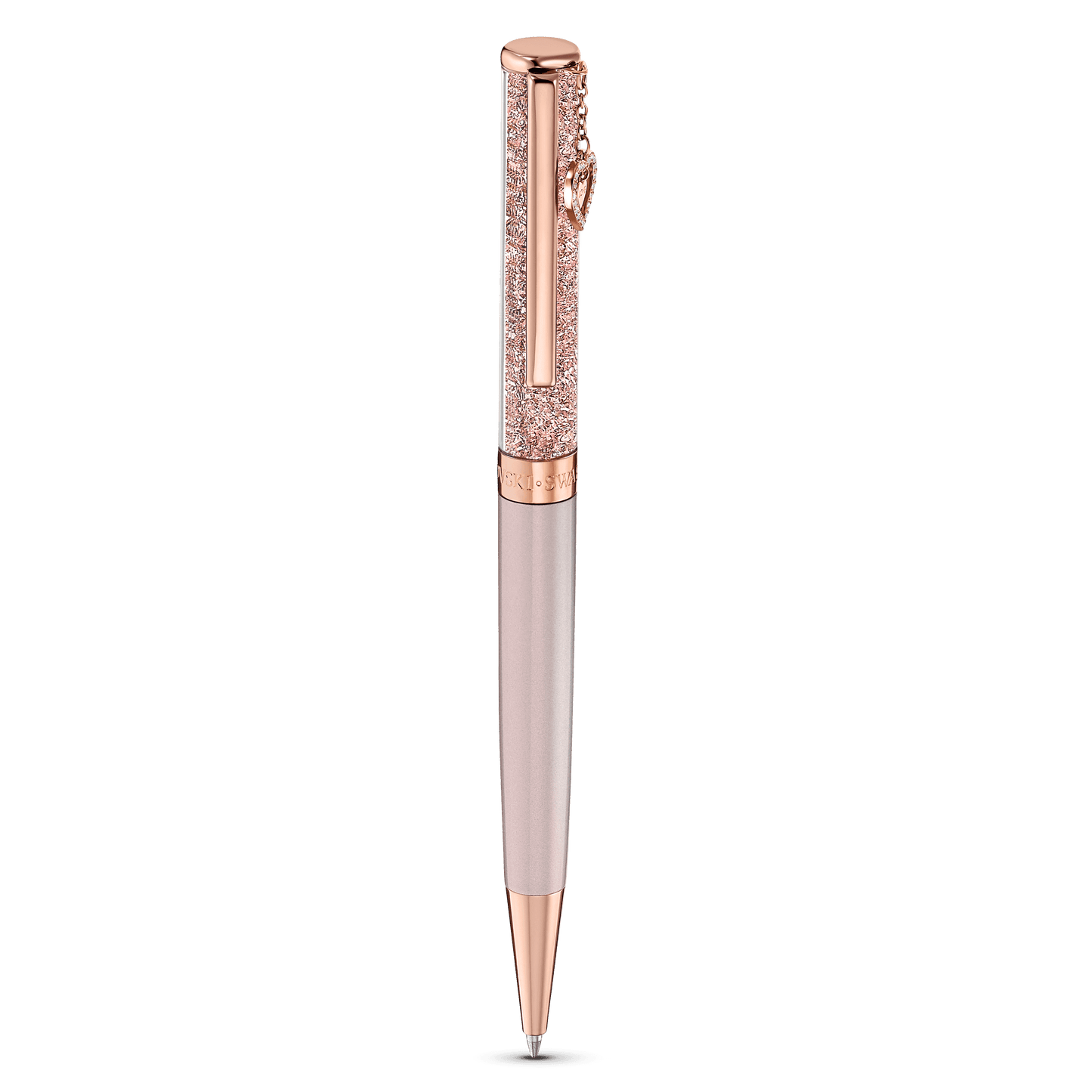 Crystalline ballpoint pen, Heart, Rose gold tone, Pink lacquered, Rose gold-tone plated 5527536